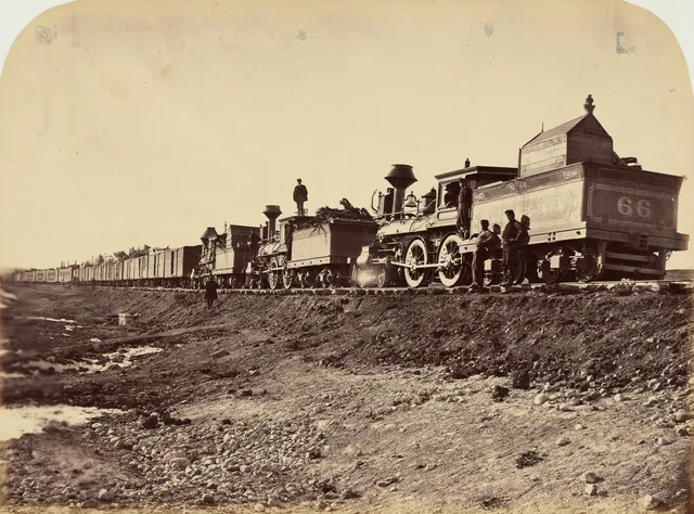 Railroad Visions wallpaper: General Casement Construction Train 1869